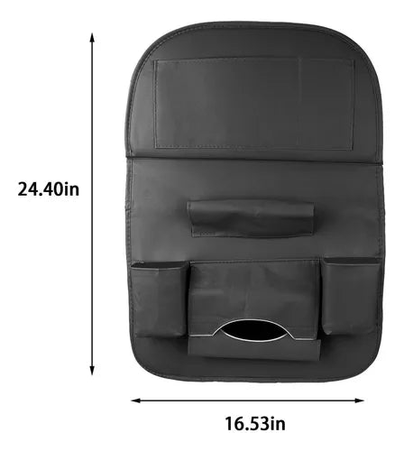 Organizador De Asiento De Respaldo Auto Bolsa Para Respaldo Color Negro
