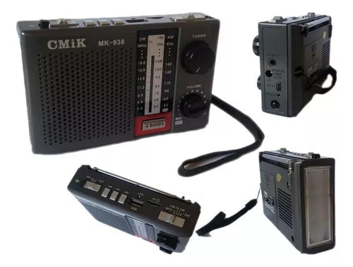 Radio Parlante Analógico Antena Linterna Am/fm/tv/sw/usb
