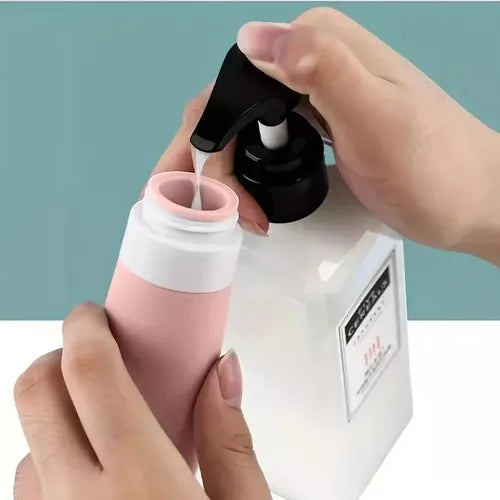 Pack 4 Botellas De Silicona Separadas Cuidado Personal Viaje