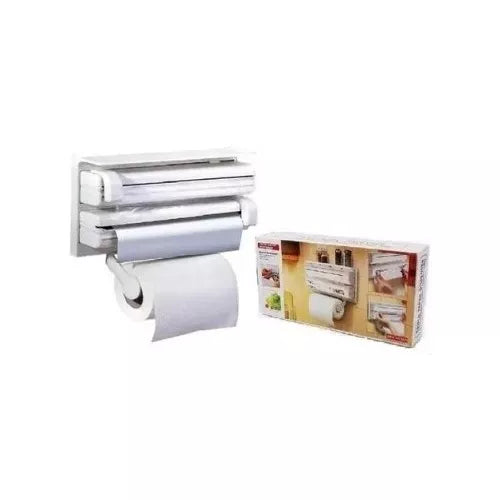 Dispensador Corta Fácil Triple Papel Film Toalla Cocina