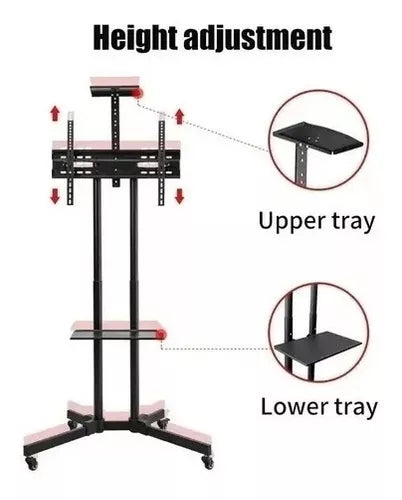 Soporte Tv Pedestal Stand Movil De 32 A 70