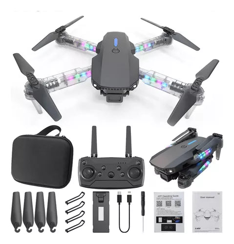 Drone Cámara 4k Plegable Transparente Rgb E88d Max