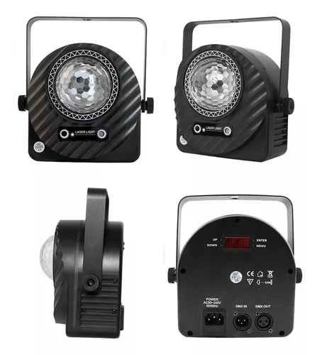 Bola Mágica Cristal Puntos Láser Led 2 En 1 + Control Remoto