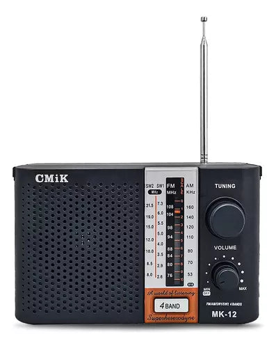 Radio Parlante Analógico Antena Linterna Am/fm/tv/sw/usb