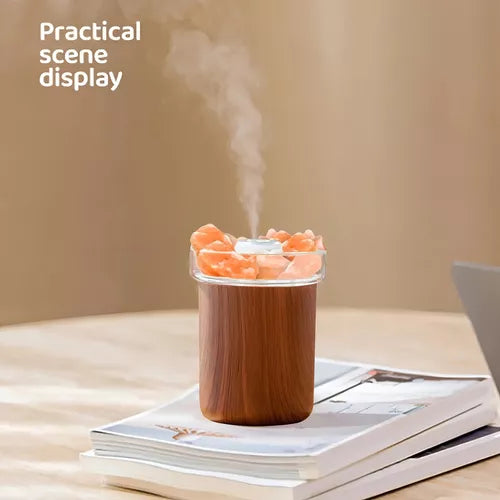 Humidificador Roca Salina Del Himalaya Salt Rock Aromaterapi Color Marrón oscuro