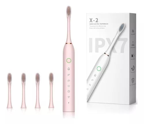 Cepillo Dental Eléctrico Sónico Recargable 4 Cabezales