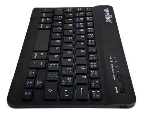 Teclado Mini Slim Inalámbrico Bluetooth Keyboard Wb-3000 Color Negro