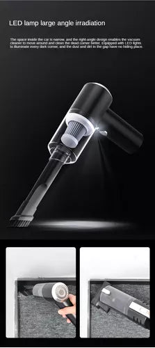 Aspiradora Portátil Para Auto Hogar Trabajo Usb 2 En 1 Color Negro
