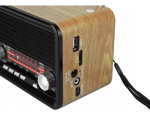 Mini Radio Retro Portátil Recargable Am/fm/ws Bluetooth Usb