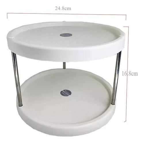 Organizador Estante Especiero Giratorio De 2 Niveles Cocina