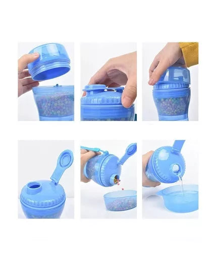 Botella De Agua Y Comida 2 En 1 Para Mascotas Portátil