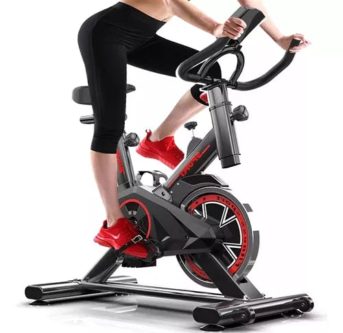 Bicicleta Spinning Con Monitor Alta Resistencia Ajustable