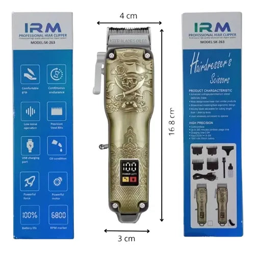 Máquina Cortarpelos Profesional Inalámbrica 200min Sk-263
