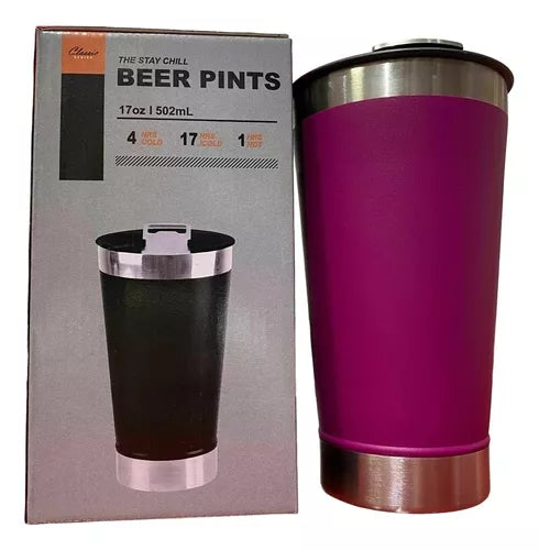 Vaso Térmico Acero Bebidas Frías Calientes Con Destapador