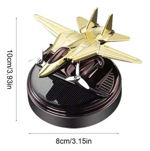 Ambientador Solar De Coche Difusor Aromaterapia Diseño Avión Color Dorado Fragancia Fragancia