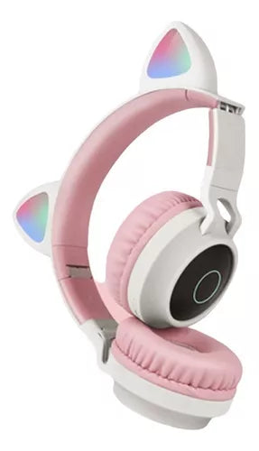Audífonos Bluetooth Inalámbricos Para Niños Led Gamer Gato
