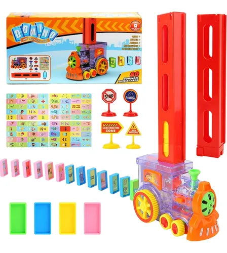 Tren Juguete Dominó Automático Juego Para Niños Y Niñas