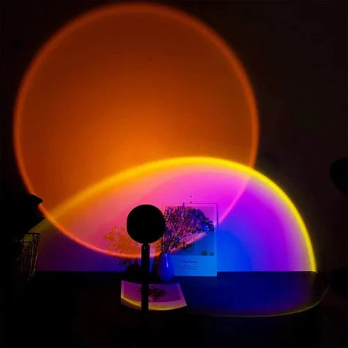 Sunset Proyector Lámpara Arco Iris Fondo Tiktok Influencer