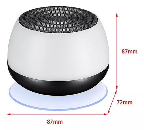 Mini Reproductor Altavoz Portátil Con Luz Ventosa Radio Fm