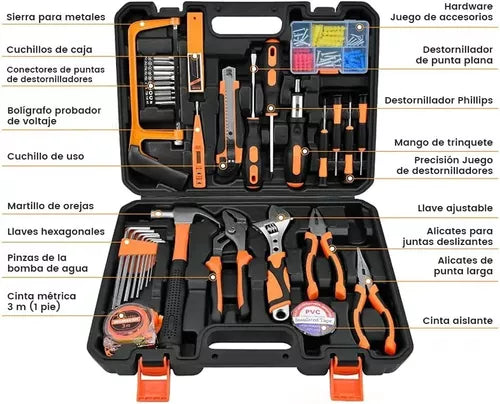 Set Herramientas Para El Hogar Incluye Taladro Inalámbrico