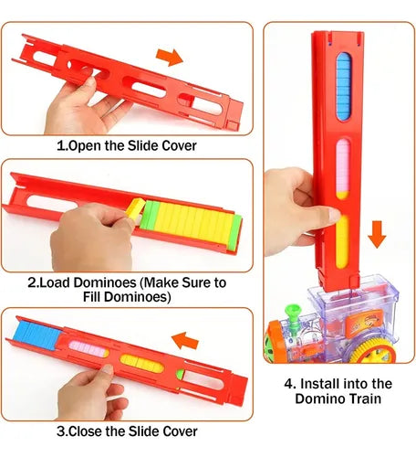 Tren Juguete Dominó Automático Juego Para Niños Y Niñas