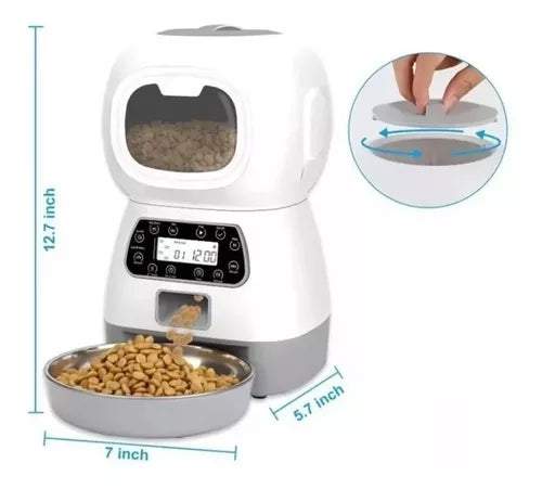 Comedero Automático Dispensador Comida Mascotas Programable