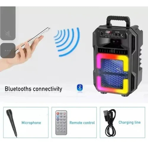 Parlante Karaoke + Micrófono Altavoz Bocina Gy-803