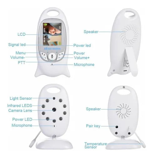 Monitor Video Baby Cámara Visión Nocturna Bebés Inalámbrico