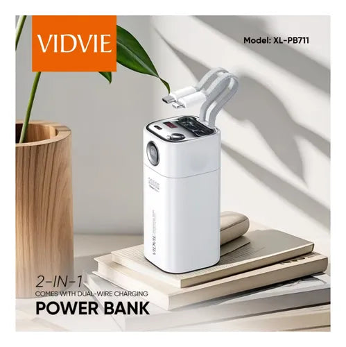Power Bank Portátil Banco De Energía 2 En 1 Vidvie Pb711