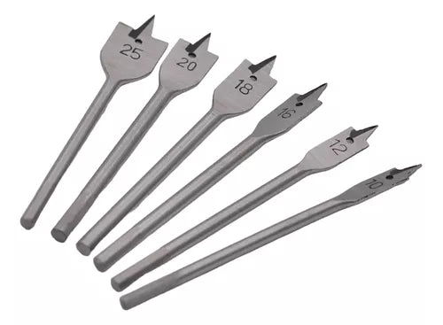 Set De Brocas Paleta Madera Planas Centradoras