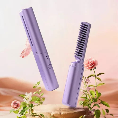 Mini Peine Alisador De Pelo Inalámbrico Portátil Recargable