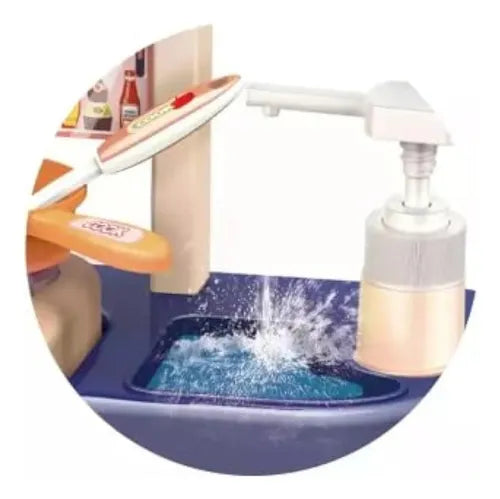 Cocina Juguete Con Luz Sonido Agua Vapor Accesorios 75cm