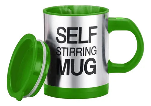 Vaso Taza Café Agitador Eléctrico Mugs Mezclador Color Verde Self Stirring Mug