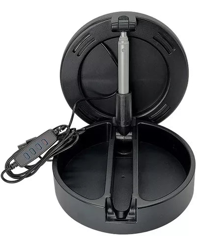 Aro De Luz Led+espejo De Maquillaje+soporte De Celular 3en1