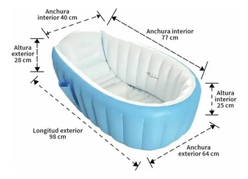 Bañera Inflable Portátil Tina Para Bebés