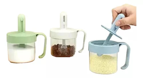 Tarro De Condimento Con Cuchara Para Cocina