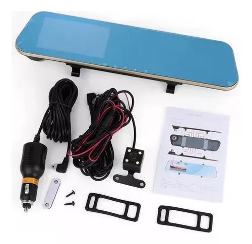 Cámara Espejo Retrovisor Dual Dvr Hd 1080p Frontal Y Trasera
