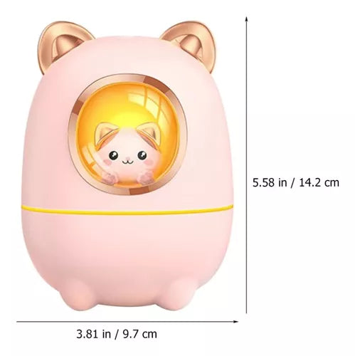 Mini Humidificador Ultrasónico Capsula Espacial Gatito 200ml