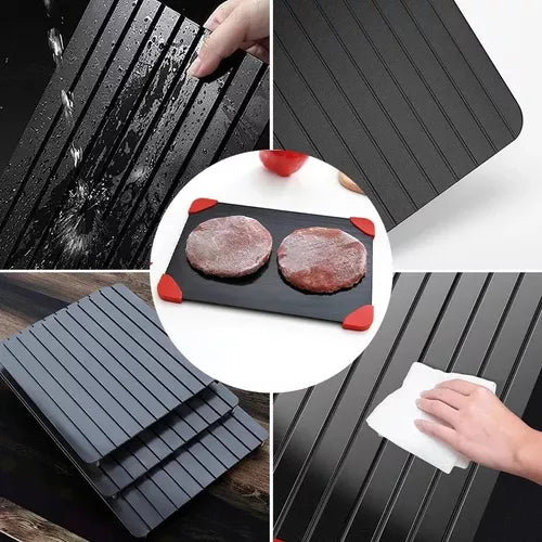 Bandeja Para Descongelar Rápido Tabla De Aluminio P/ Carnes