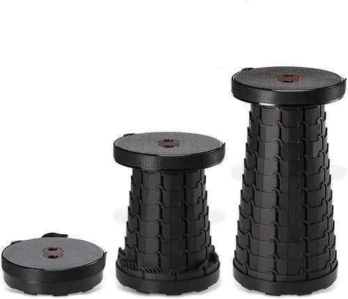 Taburete Plegable Silla Telescopica Silla Portatil Retraible Color Negro