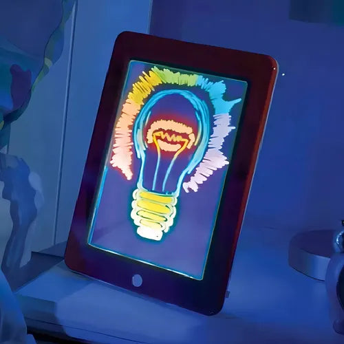 Pizarra Mágica Led Para Niños Ingenio Plumones Plantillas