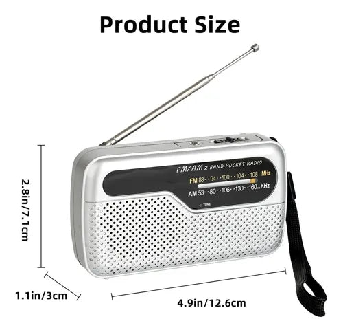 Radio De Bolsillo Portátil Am/fm Mk-6