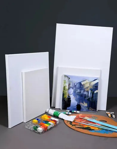Bastidor De Madera Lienzo De Tela Pintura Blanco 30cmx40cm