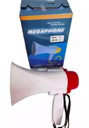 Megáfono De Mano Hw-8c 15 W Megaphone 200mts Alcance Graba