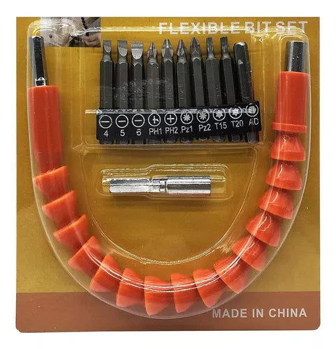 Extensión Flexible Y Brocas Eje De Atornillador