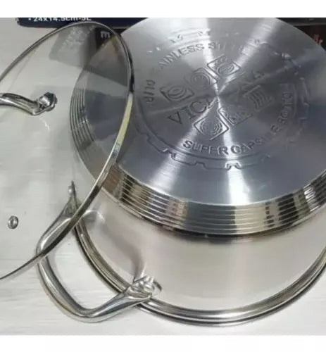 Olla Cacerola De Acero Con Tapa Vicalina Vl-7016 8,5lts
