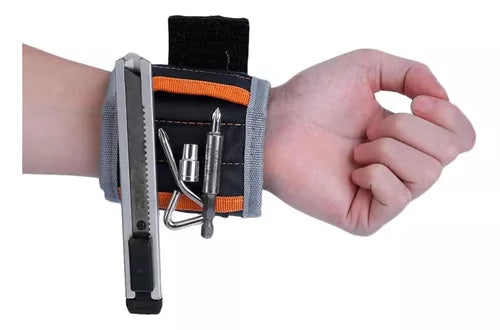 Muñequera Brazalete Magnético Sujeta Herramientas Multiusos