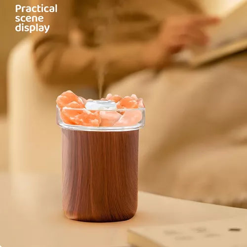 Humidificador Roca Salina Del Himalaya Salt Rock Aromaterapi Color Marrón oscuro