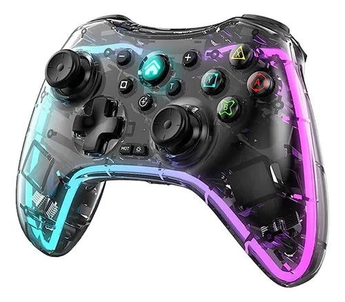 Control Gamepad Transparent Compatible Androidios Switch Pc Color Negro