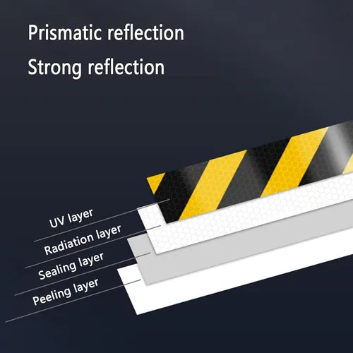 Cinta Reflectante De Seguridad De Rayas 5cm X 5metros